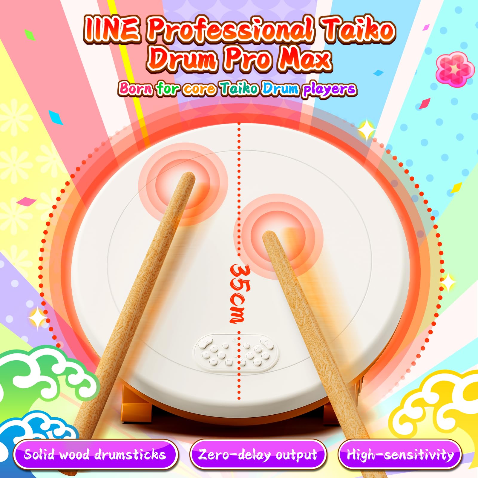 その他 IINE Professional Taiko Drum Pro Max Amazon.com: IINE Professional Taiko Drum Controller Pro Max, Taiko
