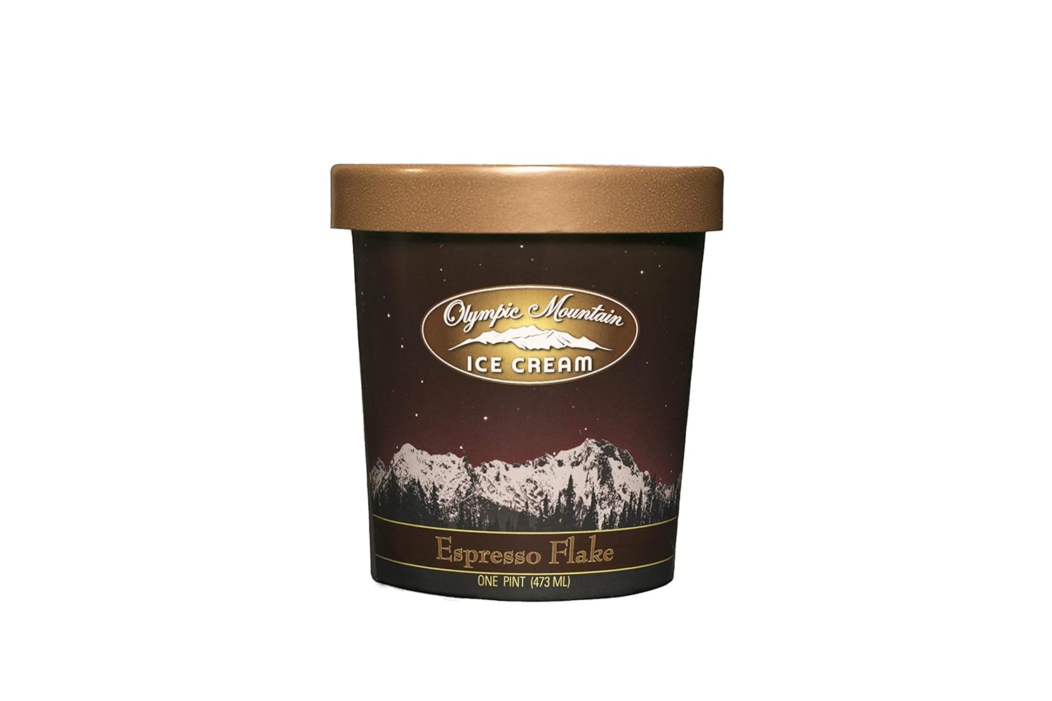 Olympic Mountain Ice Cream, Espresso Flake, 16 oz (frozen
