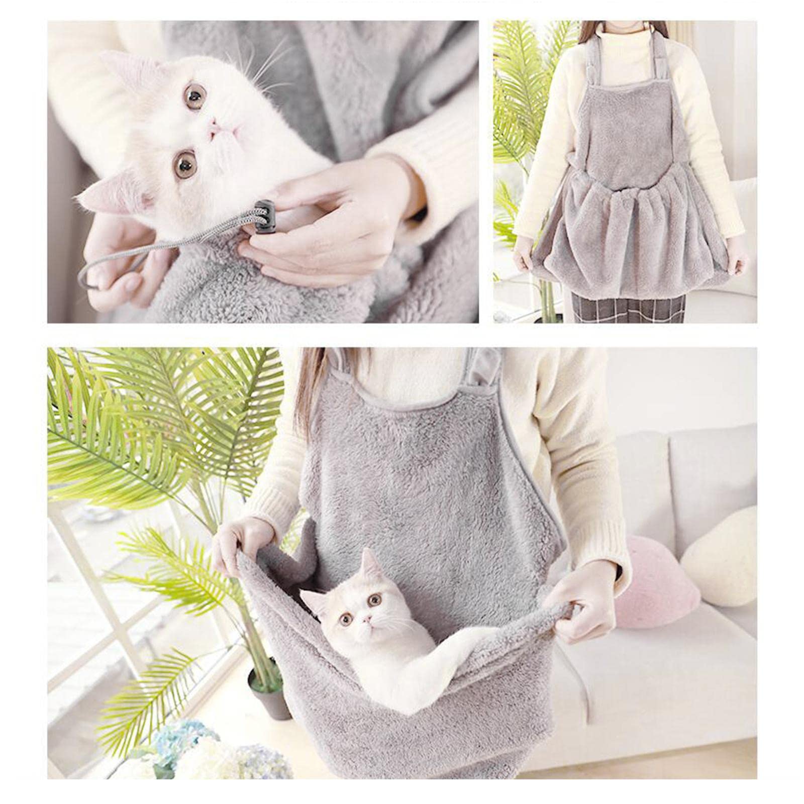 CALANDIS Cat Holder Carrier Apron Indoors Sling Accompany Comfort Fleece Hands-Free (B0BHWF6736) Amazon Price History, Amazon Price Tracker