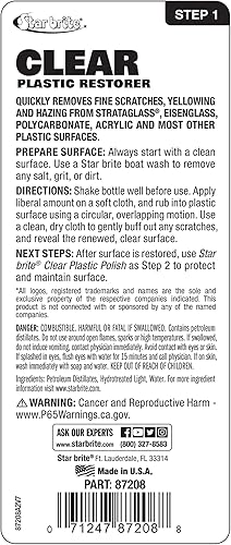 Miniatura 2 de STAR BRITE Restaurador de plástico transparente y esmalte de plástico transparente un sistema de dos pasos para renovar restaurar y mantener