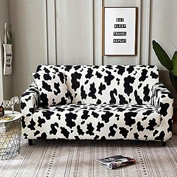 HOOBUY Printed Sofa Cover Stretch Couch Covers Patterned Loveseat Slipcovers for 2 Seater Cushion Couch Love Seat Set (BD, 2 Seater/Loveseat)
