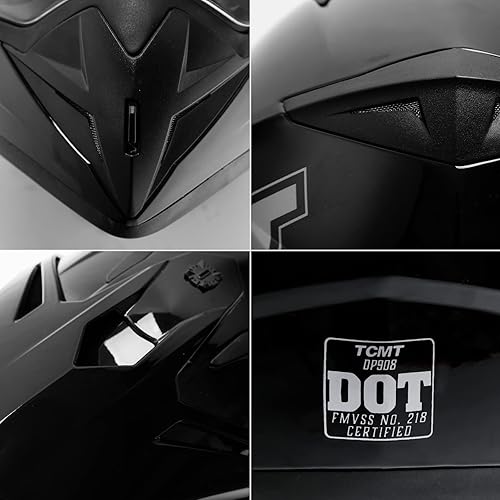 Miniatura 7 de TCT-MOTORPARTS DOT - Casco para adultos, de cara completa, motocross, ATV