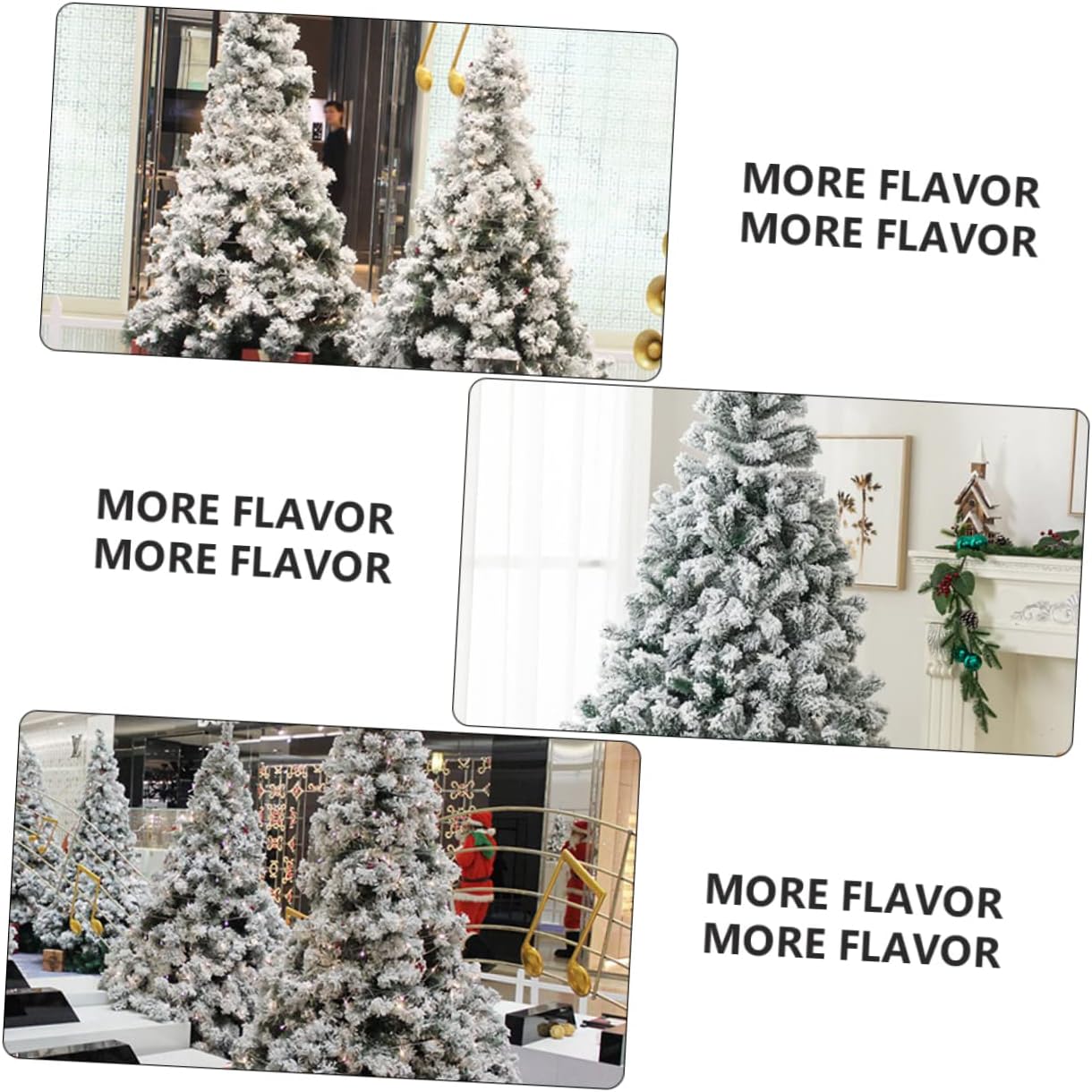 Ciieeo 1Pc Creative Xmas Tree Simulation Artificial Flocking Snow Decor Tree Adornment for Home Shop Window Layout Flocking Materials Stylish