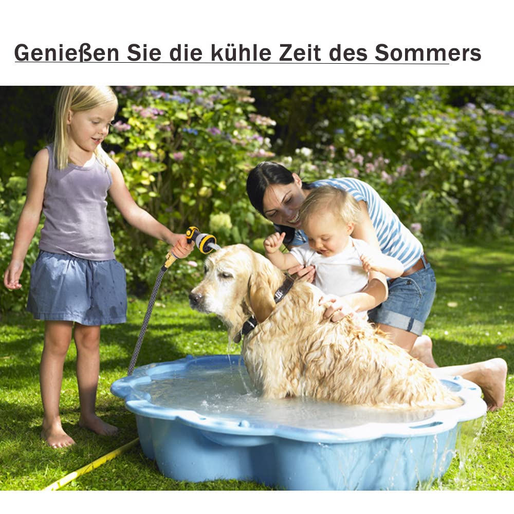 Gartenschlauch 45 m erweiterbarer, stärkster Doppel-Latex-Innenschlauch verhindert Auslaufen magischer Schlauch mit 10 Funktionen Sprühpistole, erweiterte Version 150 FT-45M