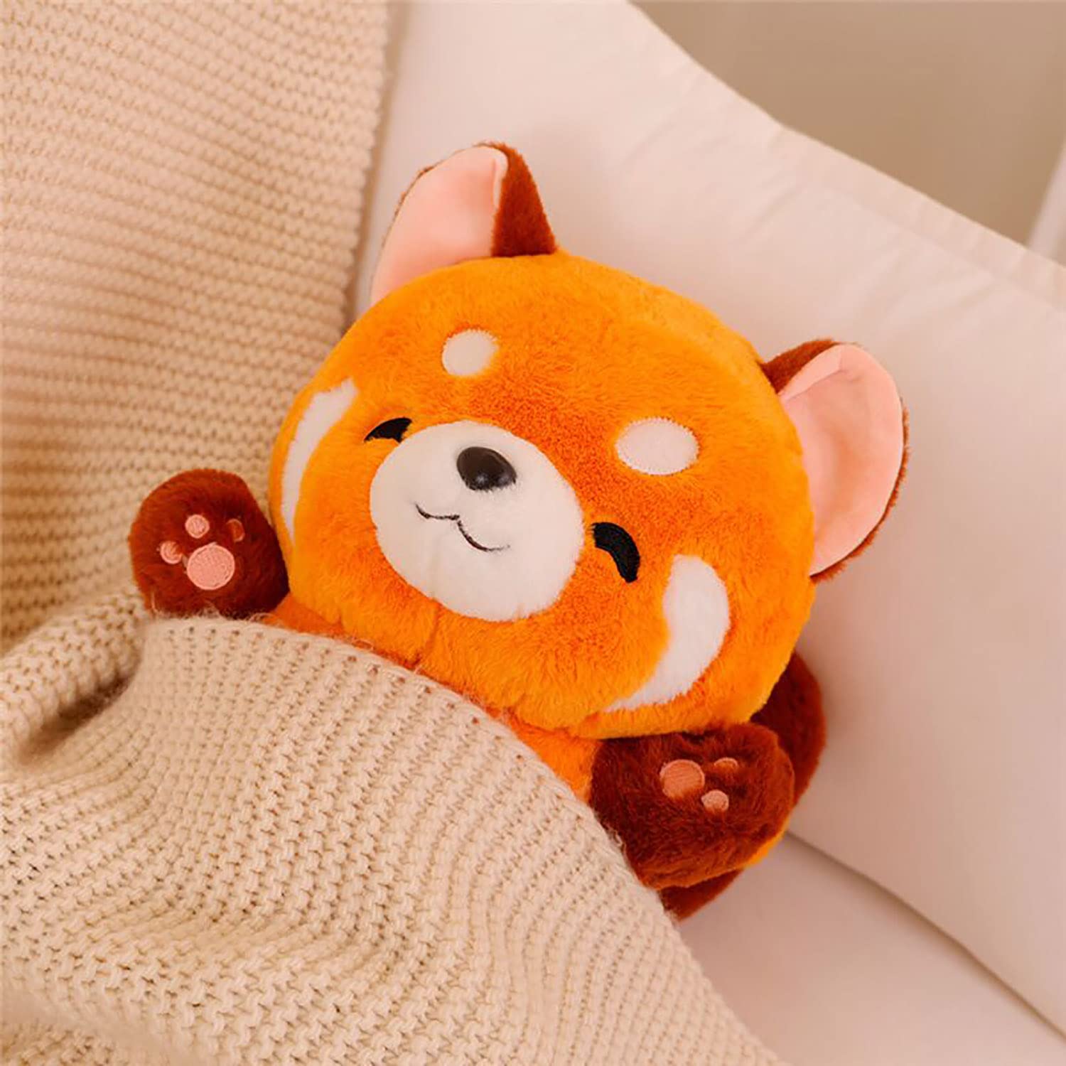 Giugio Peluche De Panda Rojo De 35 Cm – Suave Y Esponjoso, Diseño Kawaii Con Ojos Tiernos, Ideal Para Abrazar Y Decorar, Regalo Perfecto Para Navidad Y Cumpleaños