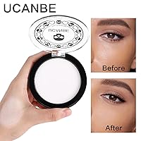Vista 4 de UCANBE White Pressed Setting Powder for Special Effects & Halloween Makeup, Translucent Matte Finishing Powder, Baking White Face Powder for Long