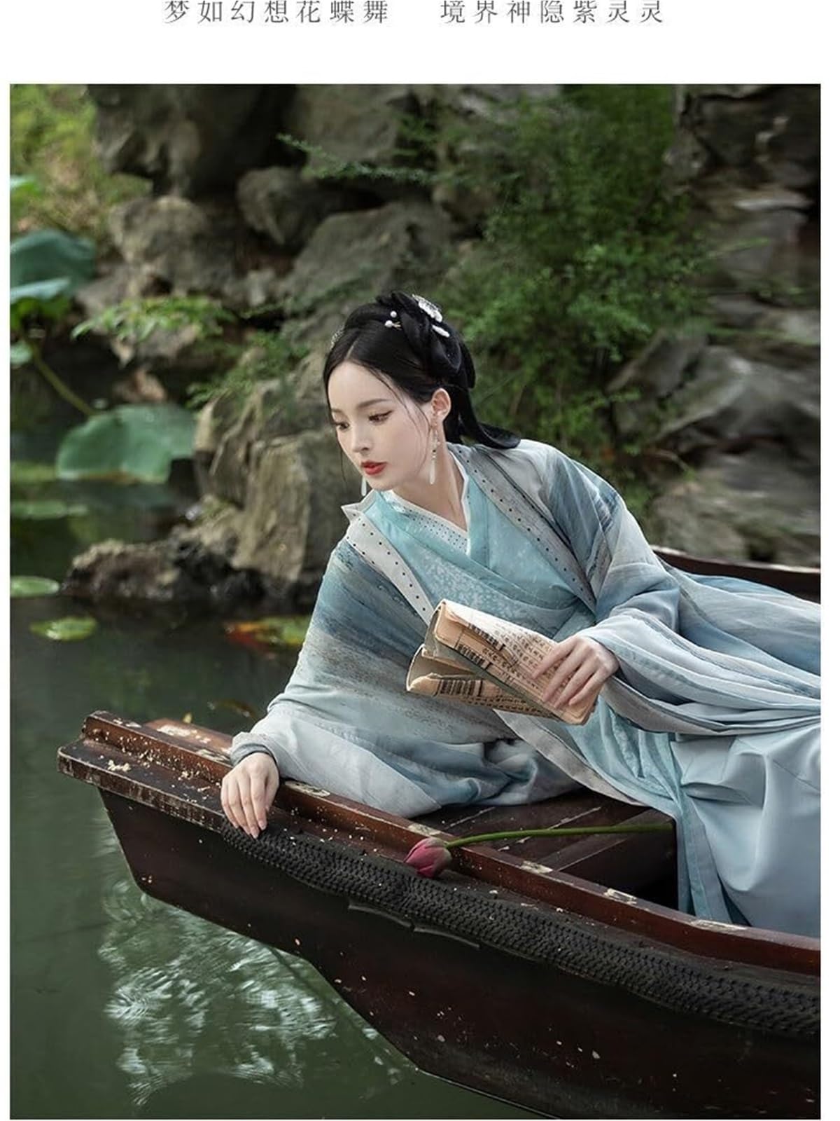 Chińska sukienka Hanfu dla kobiet, starożytny tradycyjny kostium cosplay, vintage, przyjęcie urodzinowe, jasnoniebieska sukienka Hanfu