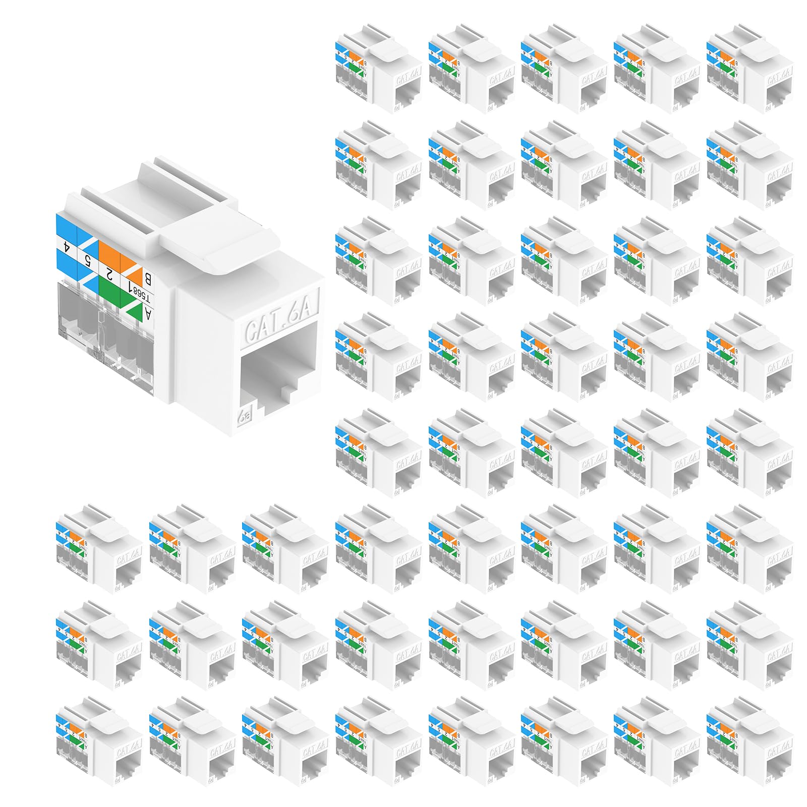 Amazon.com: VCE Cat6A RJ45 Keystone Jacks UL Listed 50-Pack, 110