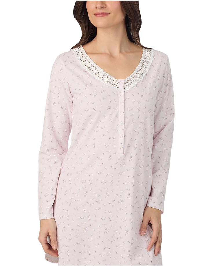 Eileen West Cotton Knit Long Sleeve Short Nightshirt - #3 of 3