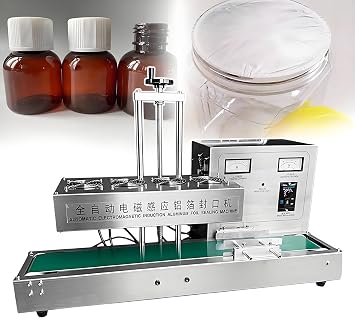 2200W Automatic Aluminum Foil Sealing Machine, Continuous Electromagnetic Induction Bottle Cap Sealer, Diameter15-130mm Heat Jar Sealing Machine for Plastic and Glass Bottles15-60mm
