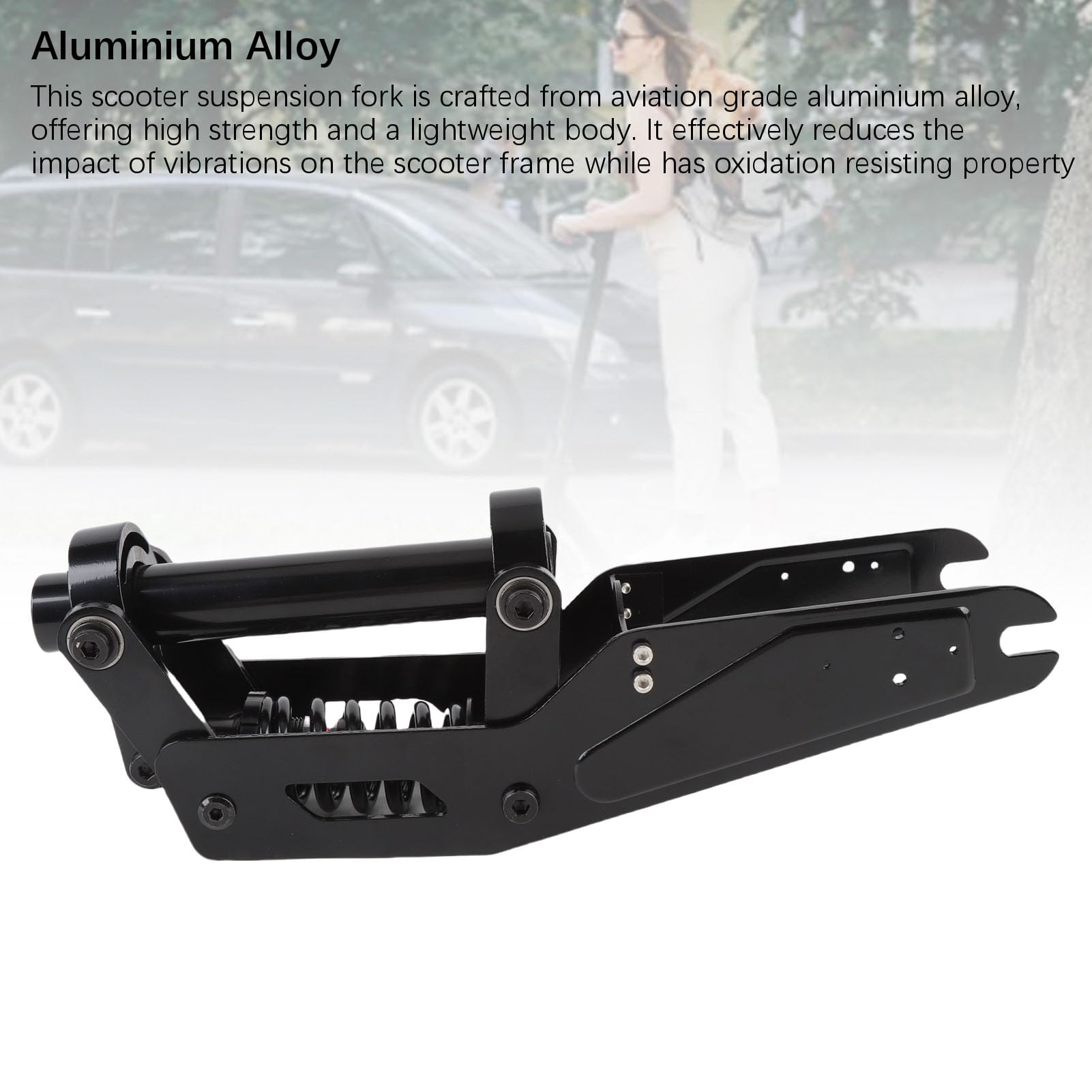 Fourche de Suspension pour Trottinette électrique, kit de Suspension Avant, Amortisseur en Alliage d'aluminium usiné CNC pour Trottinette électrique série M365