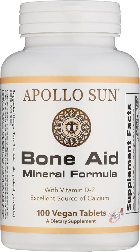 Amazon Apollo Sun ボーンエイドカルシウム マグネシウム 亜鉛 銅 マンガンのマルチミネラルヒューズとビタミンd2栄養補助食品 100ビーガンタブレット 50食分 Apollo Sun マルチビタミン