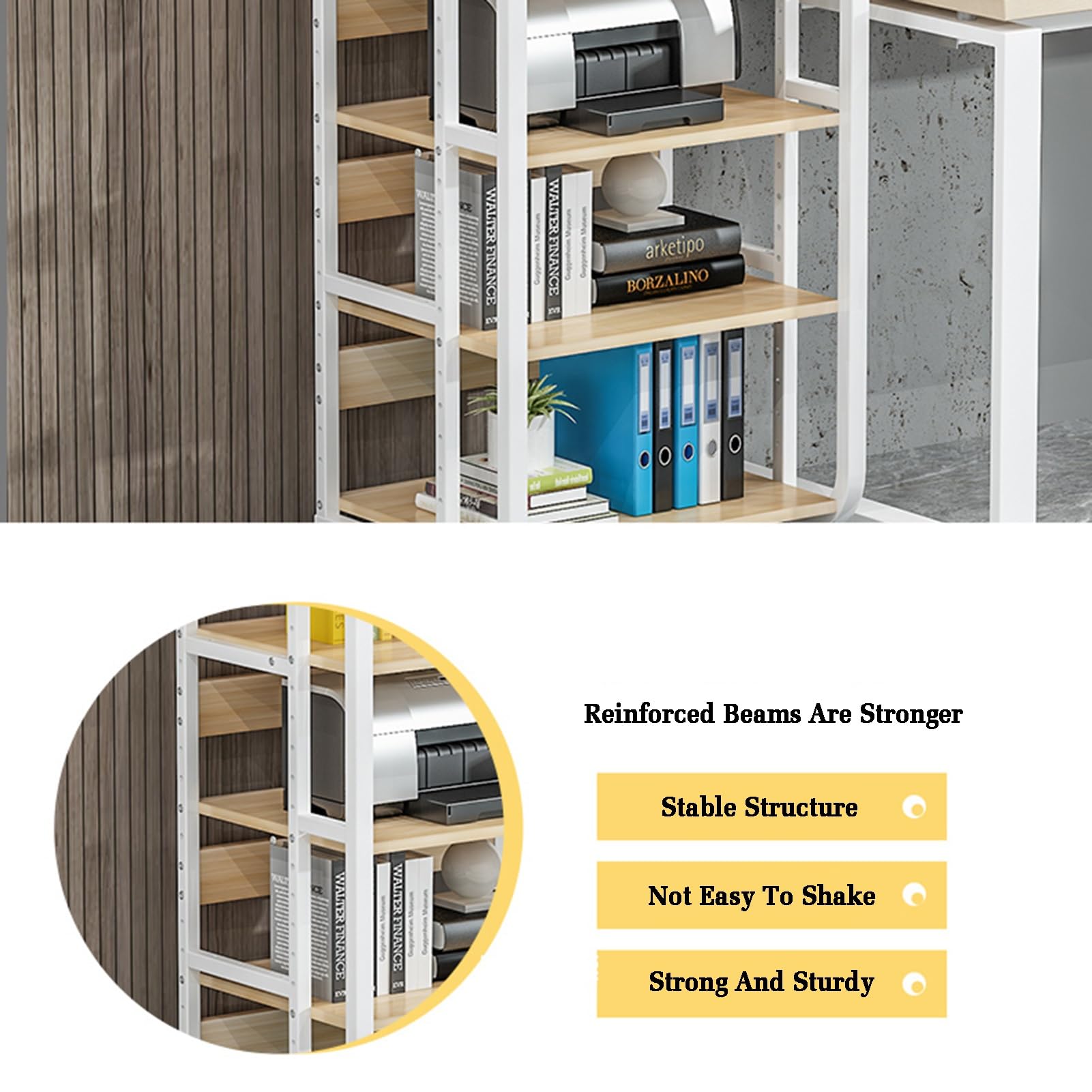AV-Medienschrankständer, Medienschrank, 5-stufiger Druckerständer, Mehrzweck-Lagerregal Mit Rollen for Wohnzimmer, Studios Und Mehr (Color : Black, Size : Style 1)