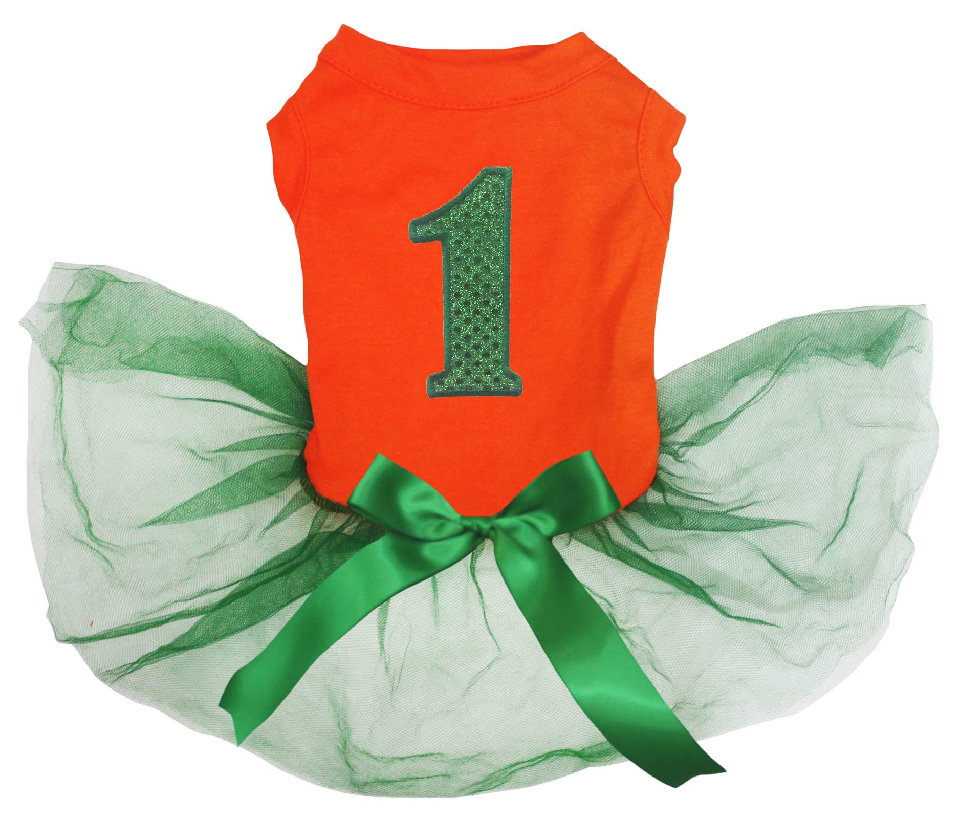 Robe à paillettes vertes pour chiot orange et vert taille L avec fermeture facile antichoc