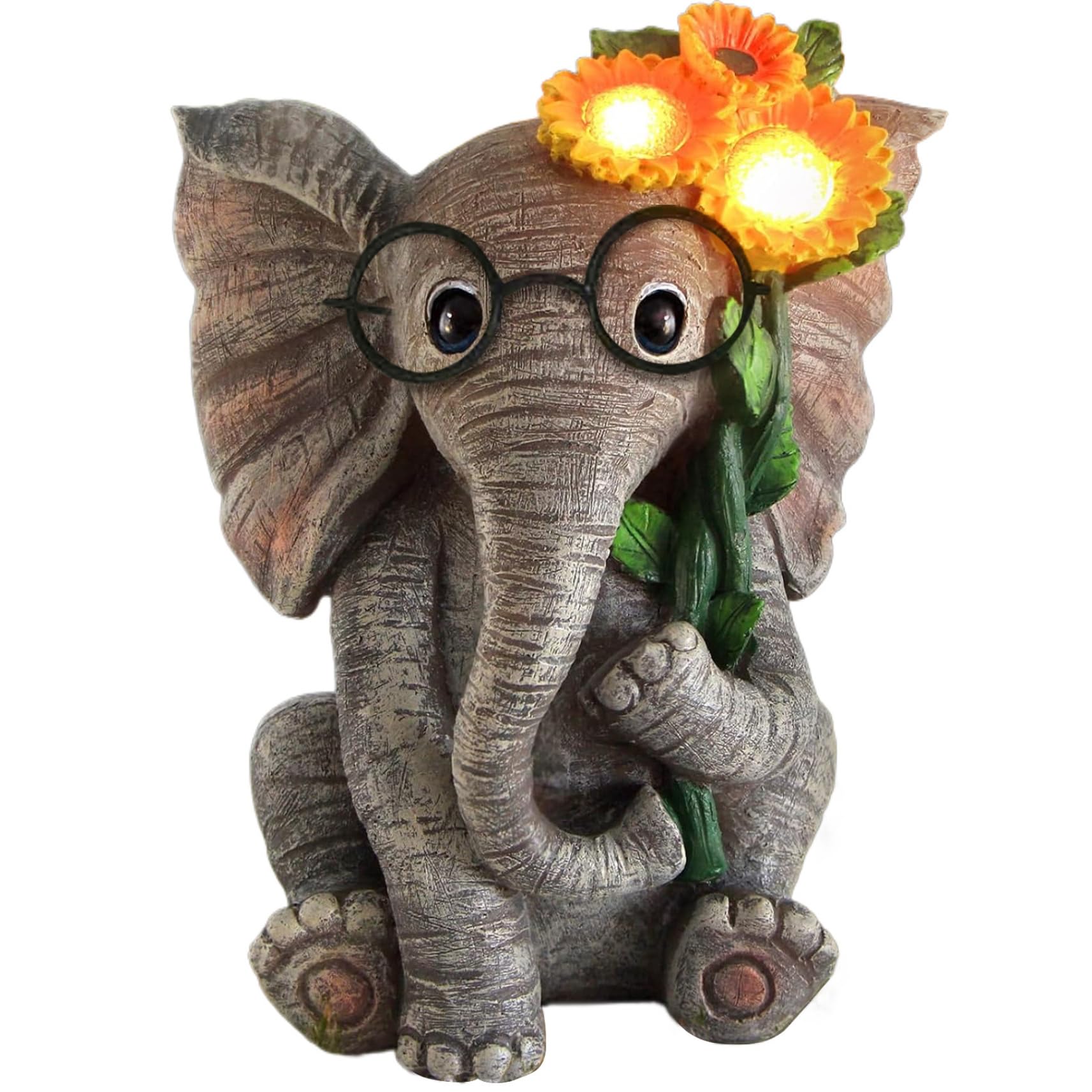 Statue d'éléphant d'extérieur lumineuse pour sublimer vos soirées sur la terrasse