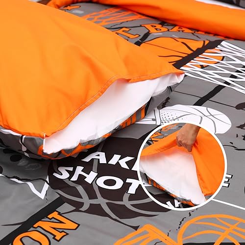 Miniatura 4 de Juego de funda de edredón de béisbol de 3 piezas, juego de ropa de cama deportiva de tamaño matrimonial, regalos para fanáticos, niños y niñas con 1