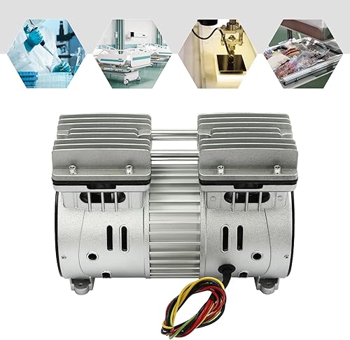 Miniatura 7 de Motor de compresor de aire sin aceite, bomba de aire silenciosa sin aceite de 110 V, cabezal de compresor de aire, motor de cabeza de bomba de aire