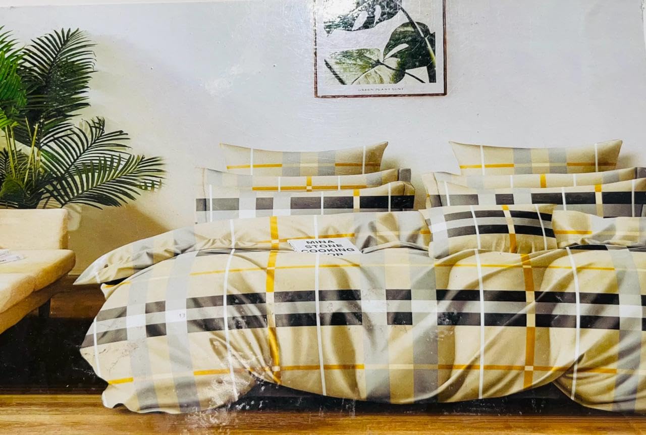 Paradise HOME FASHION Serene 450 TC 100% Cotton Bedsheet for Double Bed, Cotton Bedsheet with 2 Pillow Covers (Size 90 x 100 inches); Wrinklefree,