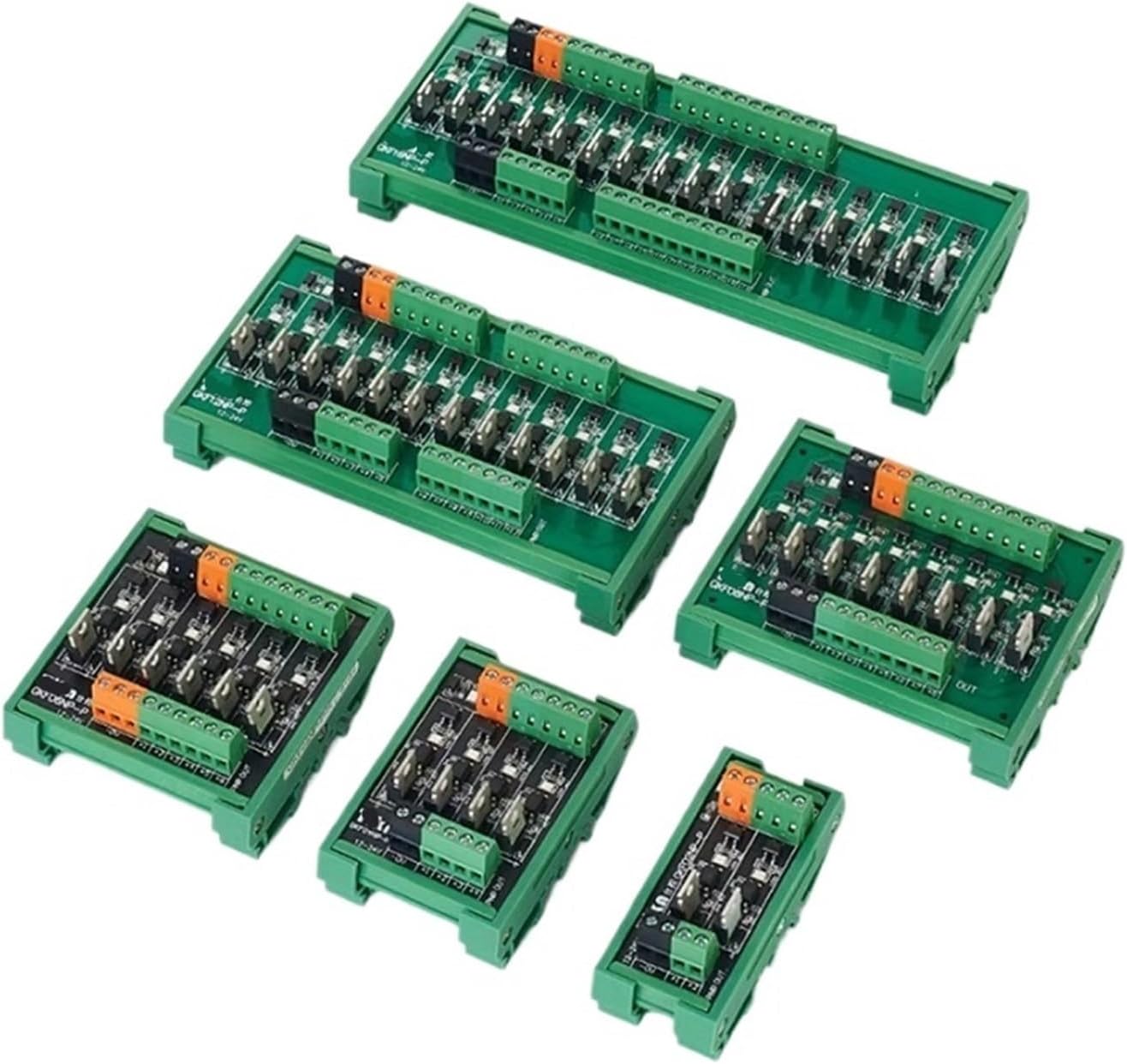 NISZA 2/4/6/8/12/16 Channel PLC DC Output Amplifier Board Optocoupler Isolation 12-24V Rail Mount NPN PNP Output 5A for Valve (Color : Output PNP, Size : 12 Channels)