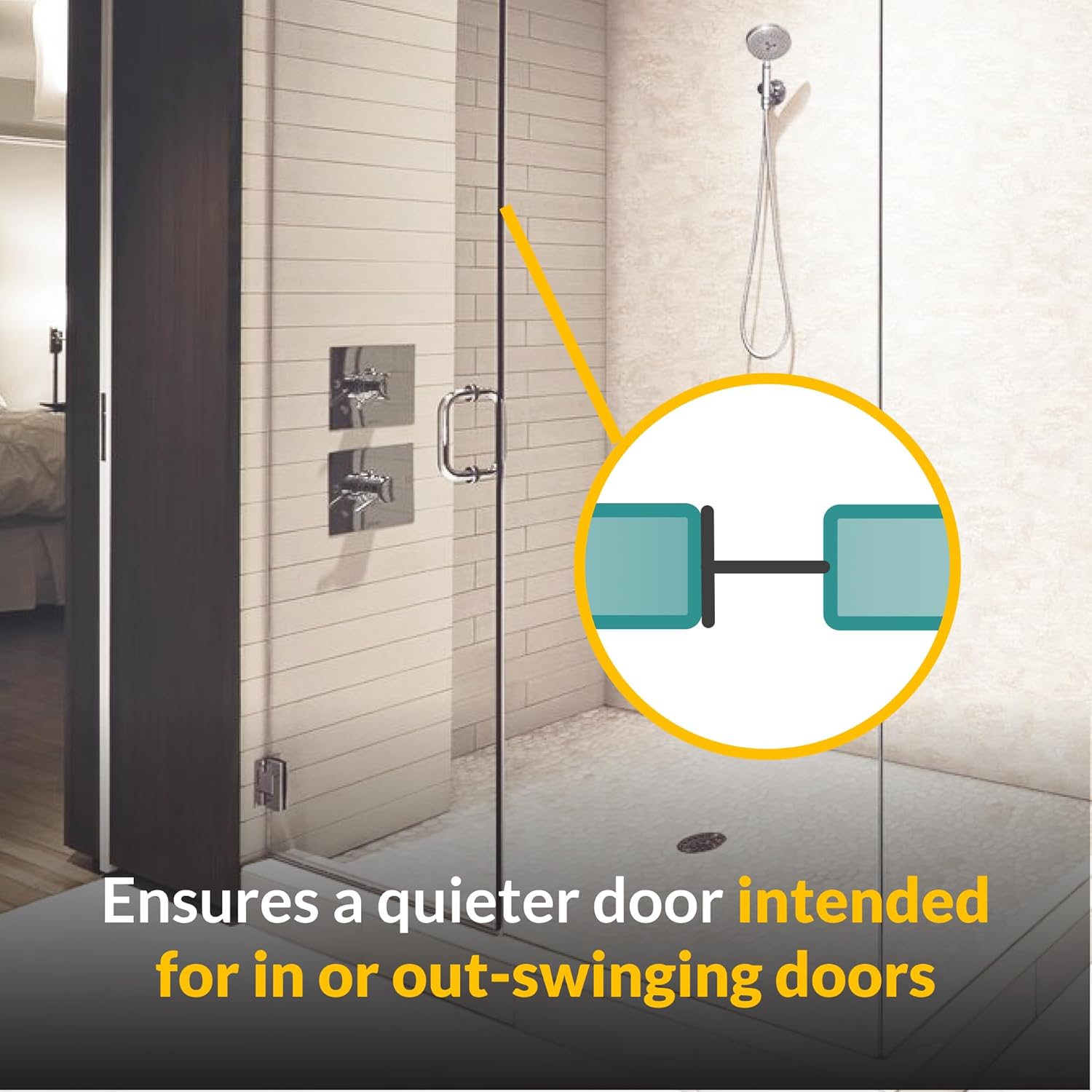 Brixwell PSTW716 Translucent Vinyl Edge 'T' Wipe for Out Swinging Door Without Pre-Applied Tape - 95" Stock Length