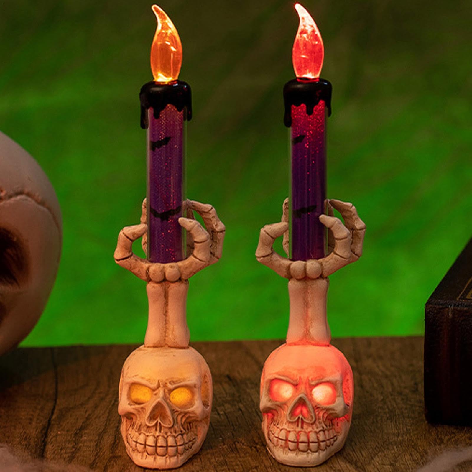 Amazon.co.jp : ハロウィン スカル キャンドル ホルダー ライト