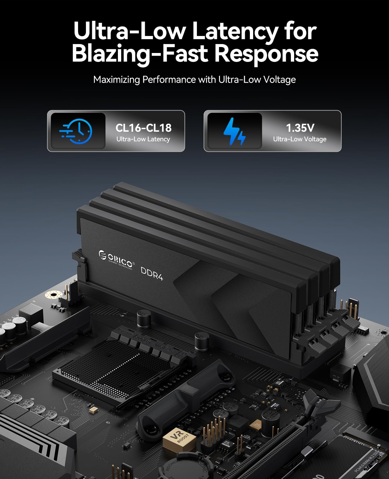 ORICO Raceline Racer DDR4 RAM 32GB (2x16GB) 3200MHz CL16, XMP 2.0