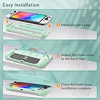 Vista 8 de Fintie Flip Case for Nintendo Switch OLED Model - Screen Safe Slim Protective Soft TPU Shell with Magnetically Detachable Front Cover & Ergonomic