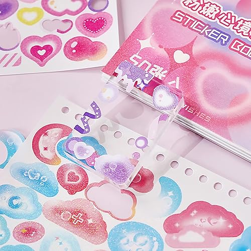 Miniatura 4 de 2300 calcomanías para álbumes de recortes, lindas mariposas y estrellas, calcomanías autoadhesivas con lazos coreanos, cintas, libro para niños,