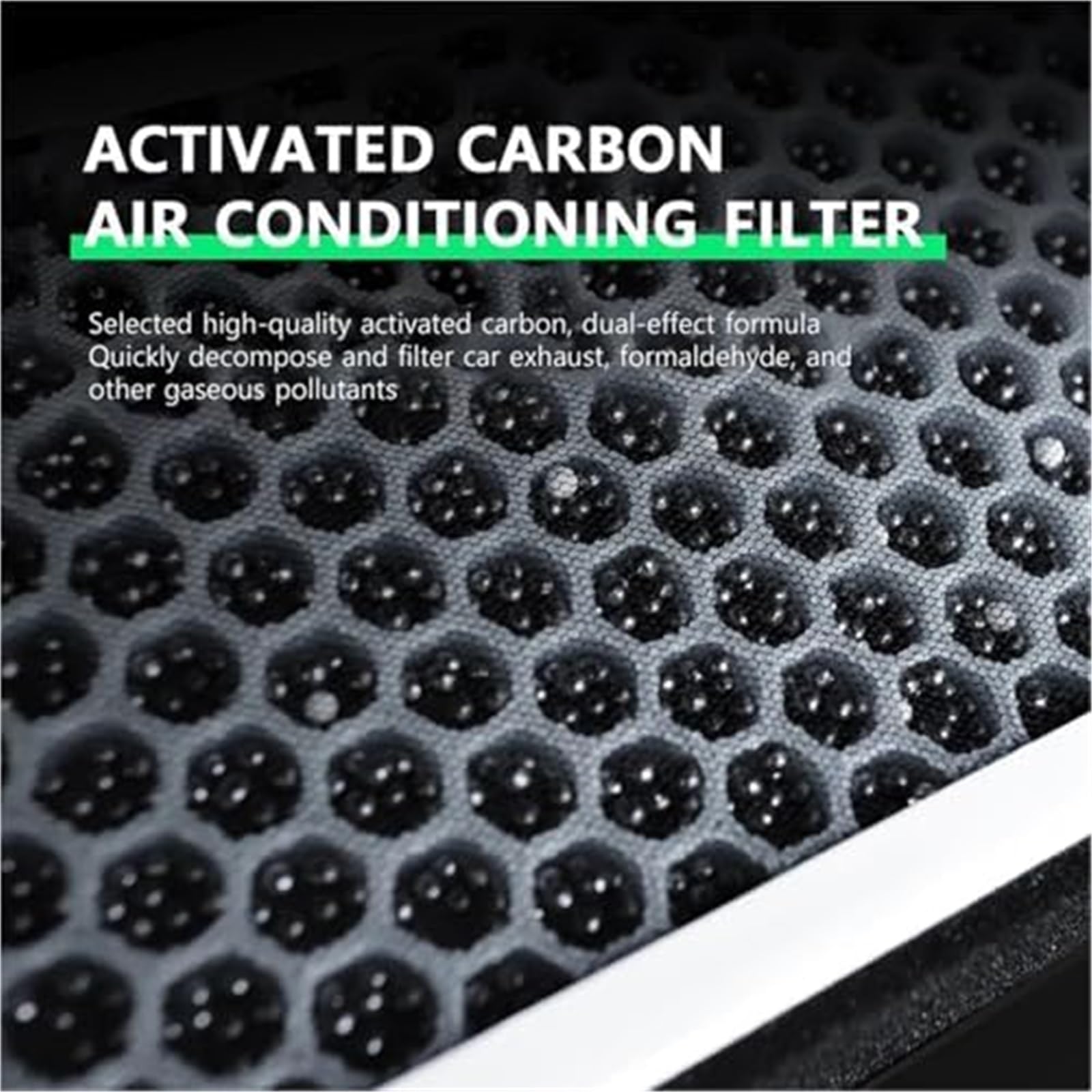 Filtr kabinowy z węglem aktywnym Filtr kabinowy z węglem aktywnym 2 szt./4 Powietrza, do akcesoriów samochodowych Model Y 3 Hepa Material(BLACK 4pcs)