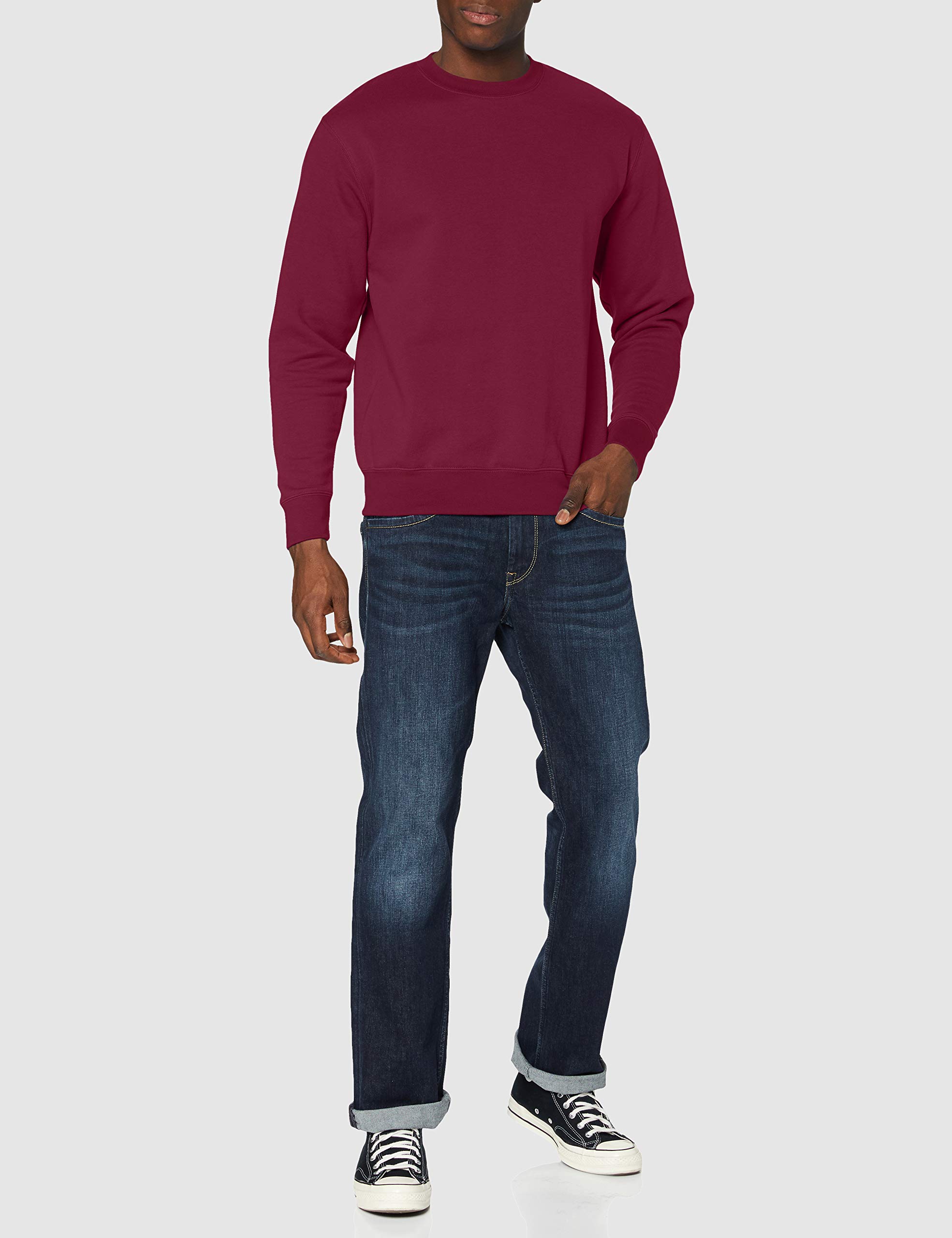 Fruit of the Loom Felpa Uomo, Rosso, XXL