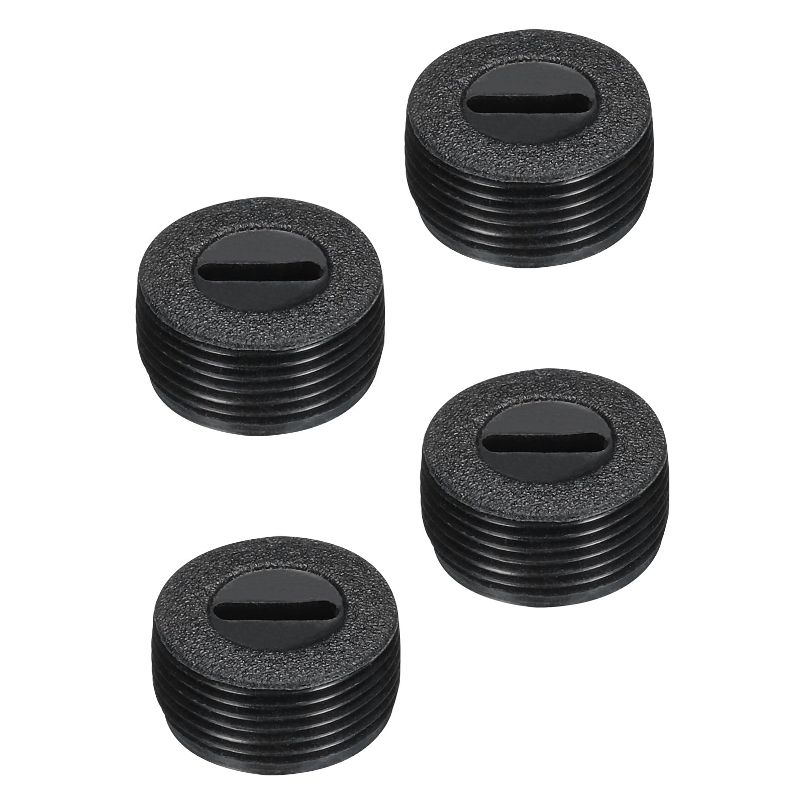 sourcing map Carbon Brush Holder Cap Motor Electric Brush Plastic Cover Thread Black 16mm/0.63 Inch OD Pack of 4