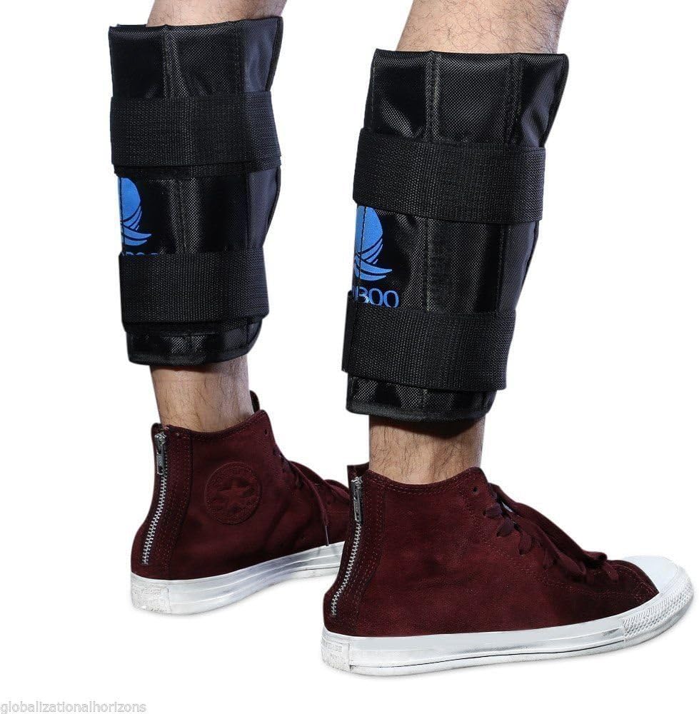 HiSummit Training Weight Leg Ankle Strap Adjustable Exercise Fitness Weight Strap 8KG/16lbs Black (Empty Without Weights or Sand Bags) (Ankel)
