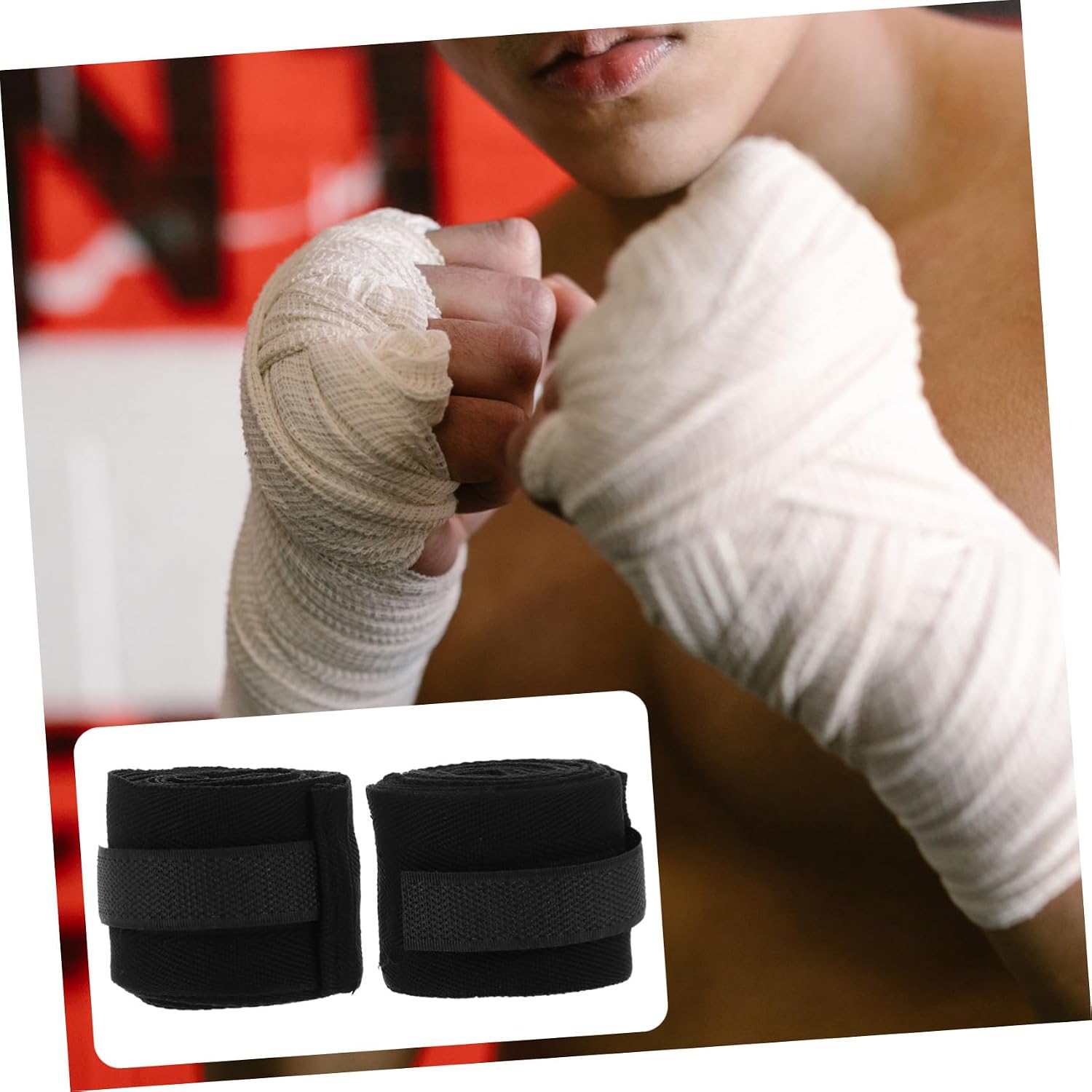 2 Pairs High Elastic Boxing Hand Wraps Sports Wrist Brace 3 Meter Breathable Hand Guard Straps for Martial Arts Muay Thai Kickboxing Training