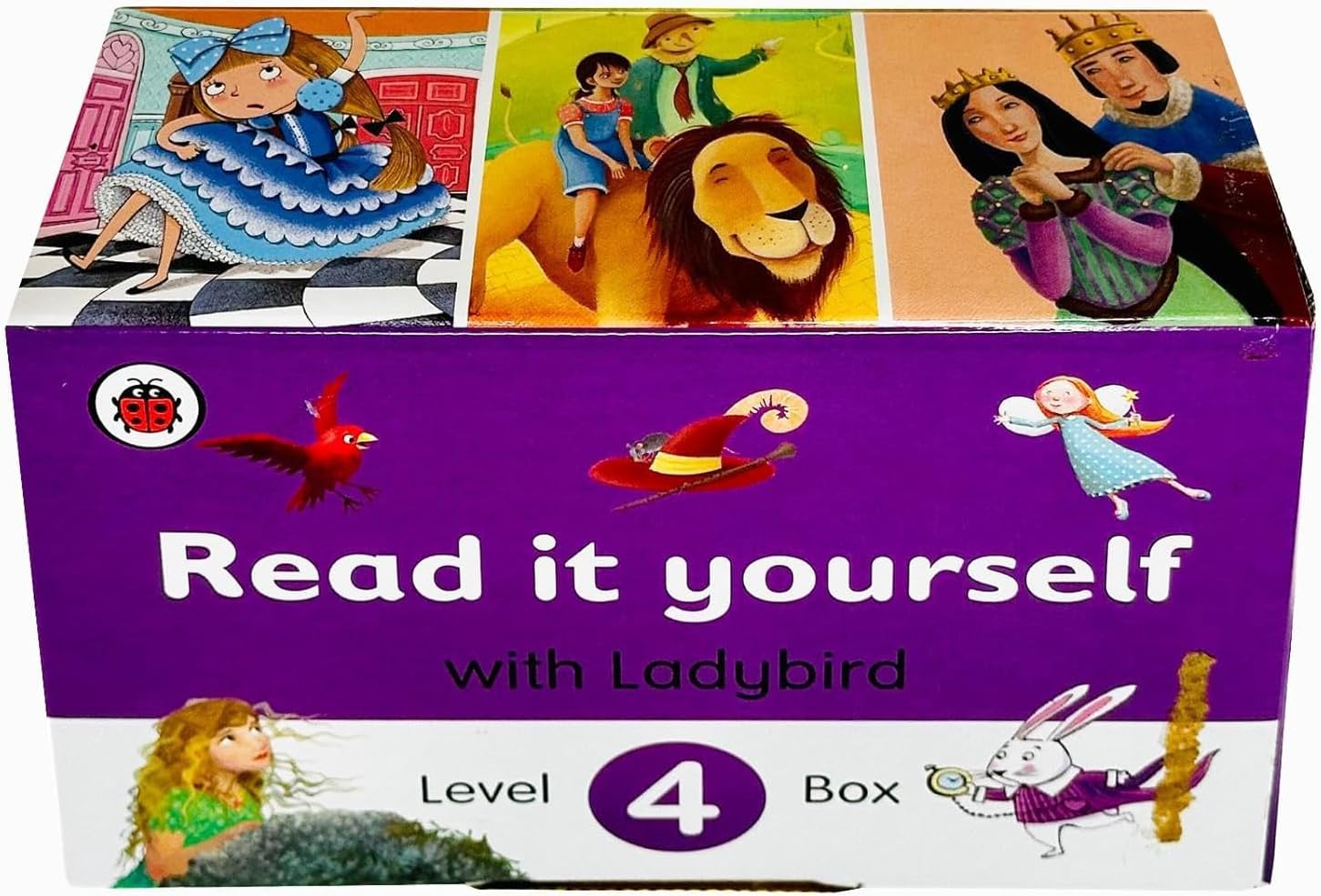 Ladybird Read It Yourself Tuck Box Level 4: 8 Books Box Set (Heidi, The Little Mermaid, Peter and the Wolf, Alice in Wonderland, Pinocchio, Snow White and the Seven Dwarfs, The Wizard of Oz and More)