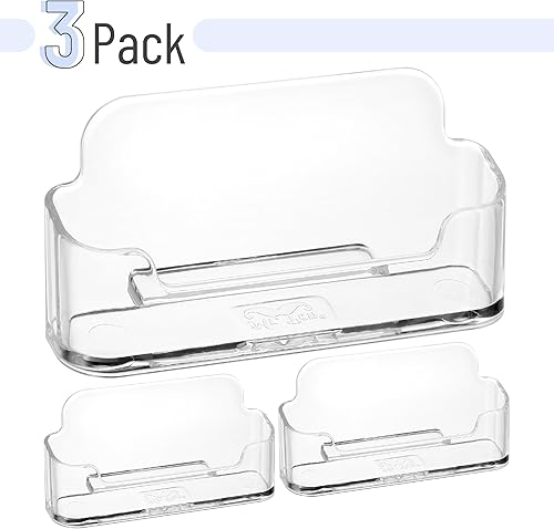 Miniatura 2 de Mr. Pen - Paquete de 3 tarjetas de visita de acrílico, soporte de exhibición de plástico para escritorio.