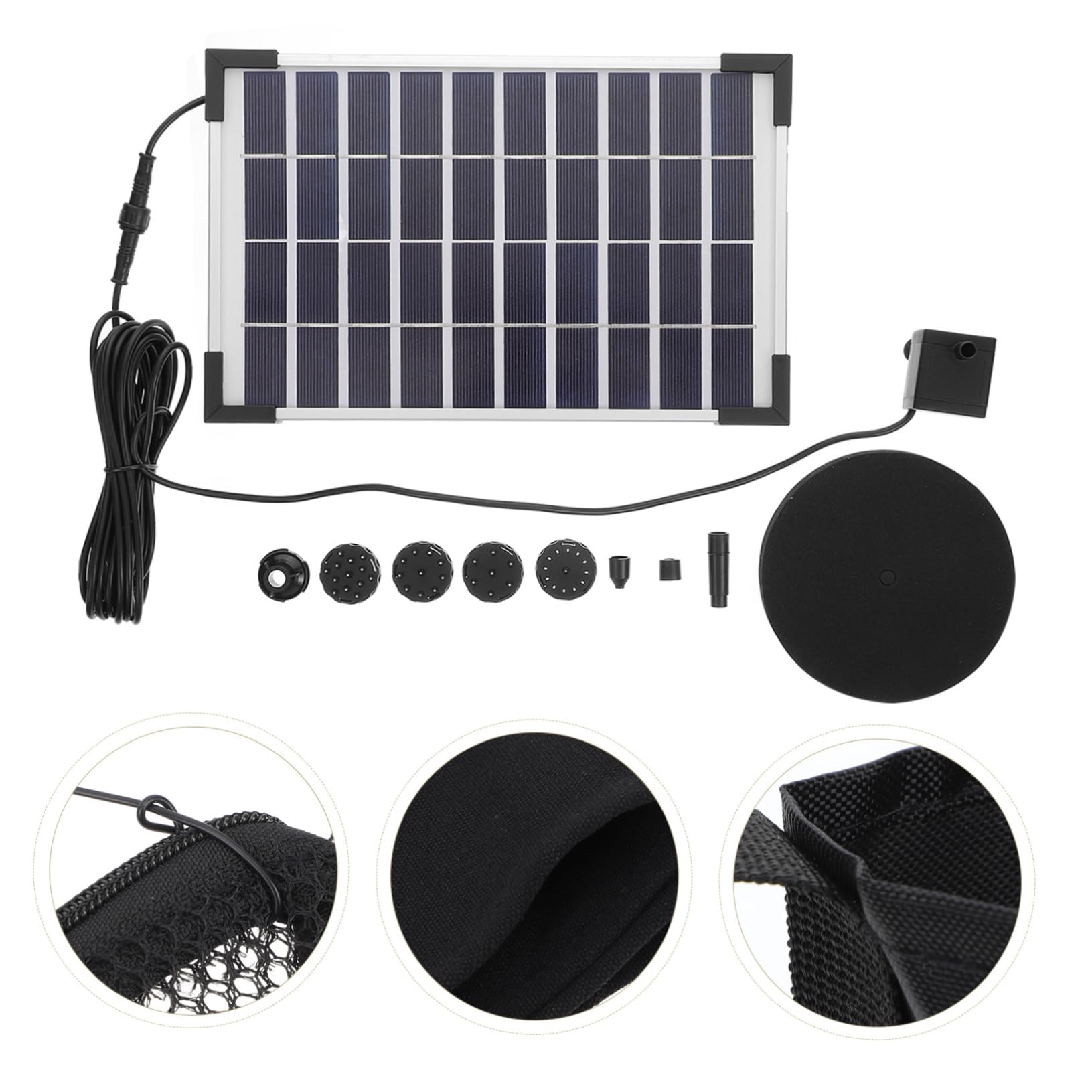 HANABASS Pompa Per Acqua A Energia Solare Da 5 W 6 Spruzzi Per Giardino Set Di Pompe Per Bagno Per Uccelli Allaperto