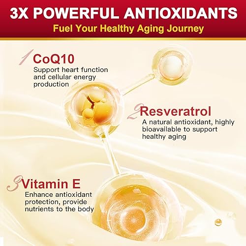 Miniatura 4 de ZEBORA CoQ10-200mg con Trans-Resveratrol, PQQ y Vitamina E - Coenzima Q10 de alta absorción con BioPerine - Potente antioxidante para corazón