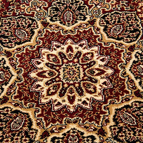 HomebyHome Teppich Kurzflor Orient Ornament Bordüre Design Wohnzimmer 12 mm Florhöhe Hochfertig Weich Gross Rechteckig… – Bild 4