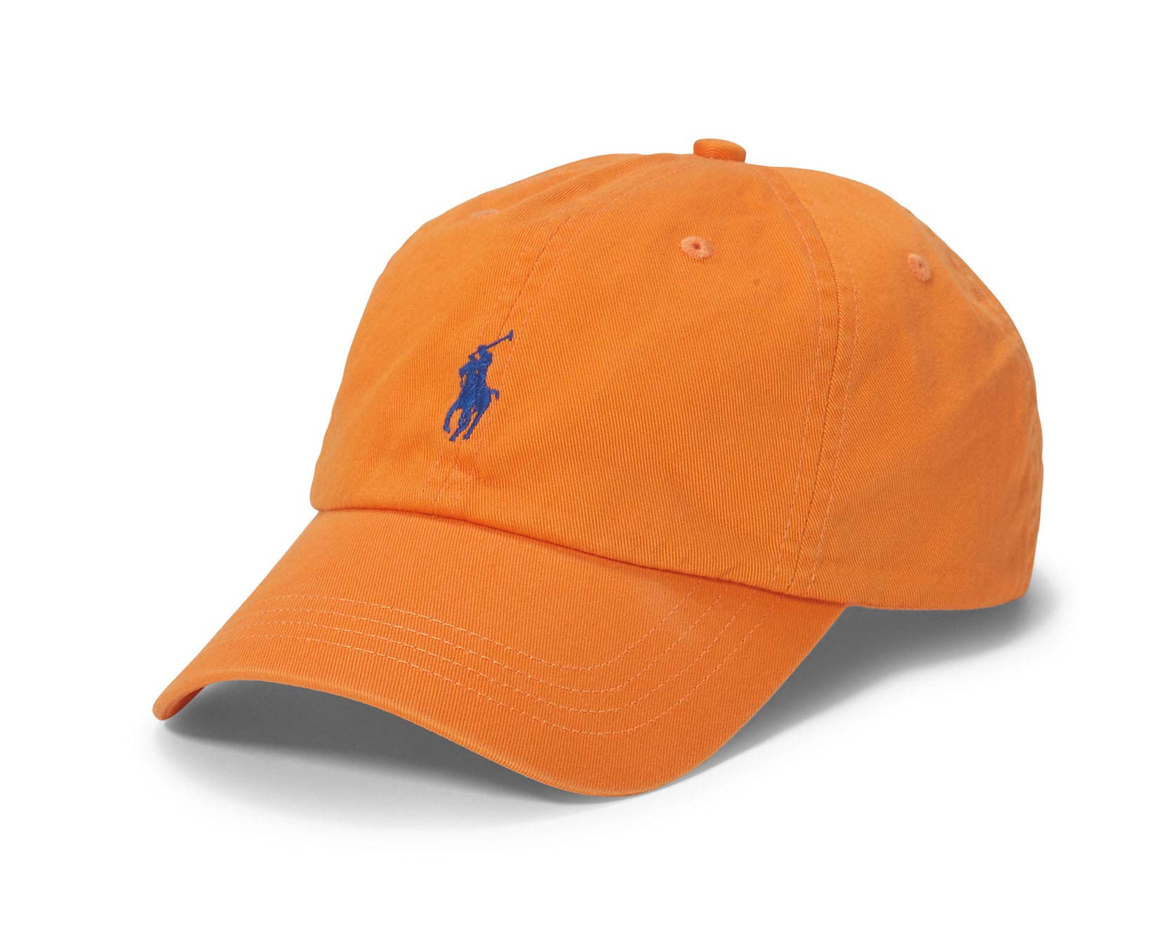 Men`s Cotton Chino Baseball Cap (Orange(3023)/Blue, One Size)