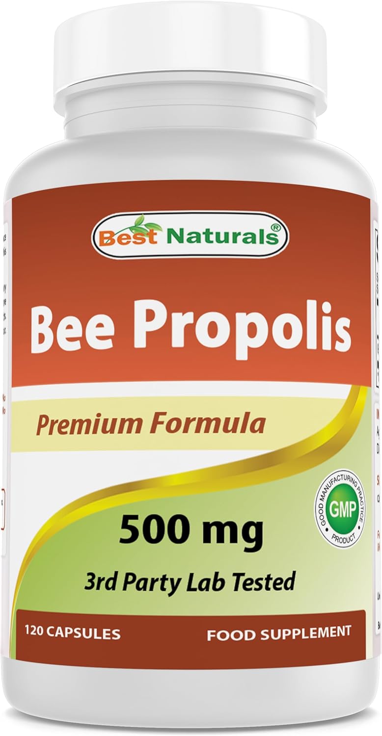 Product image of Best Naturals Bee Propolis 500 mg 120 Capsules (120 Count (Pack of 1))