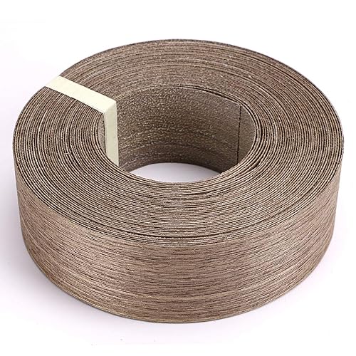 Skelang Cinta de madera de nogal, para planchar, con adhesivo termofusible, cinta de madera flexible (2 pulgadas x 50 pies)