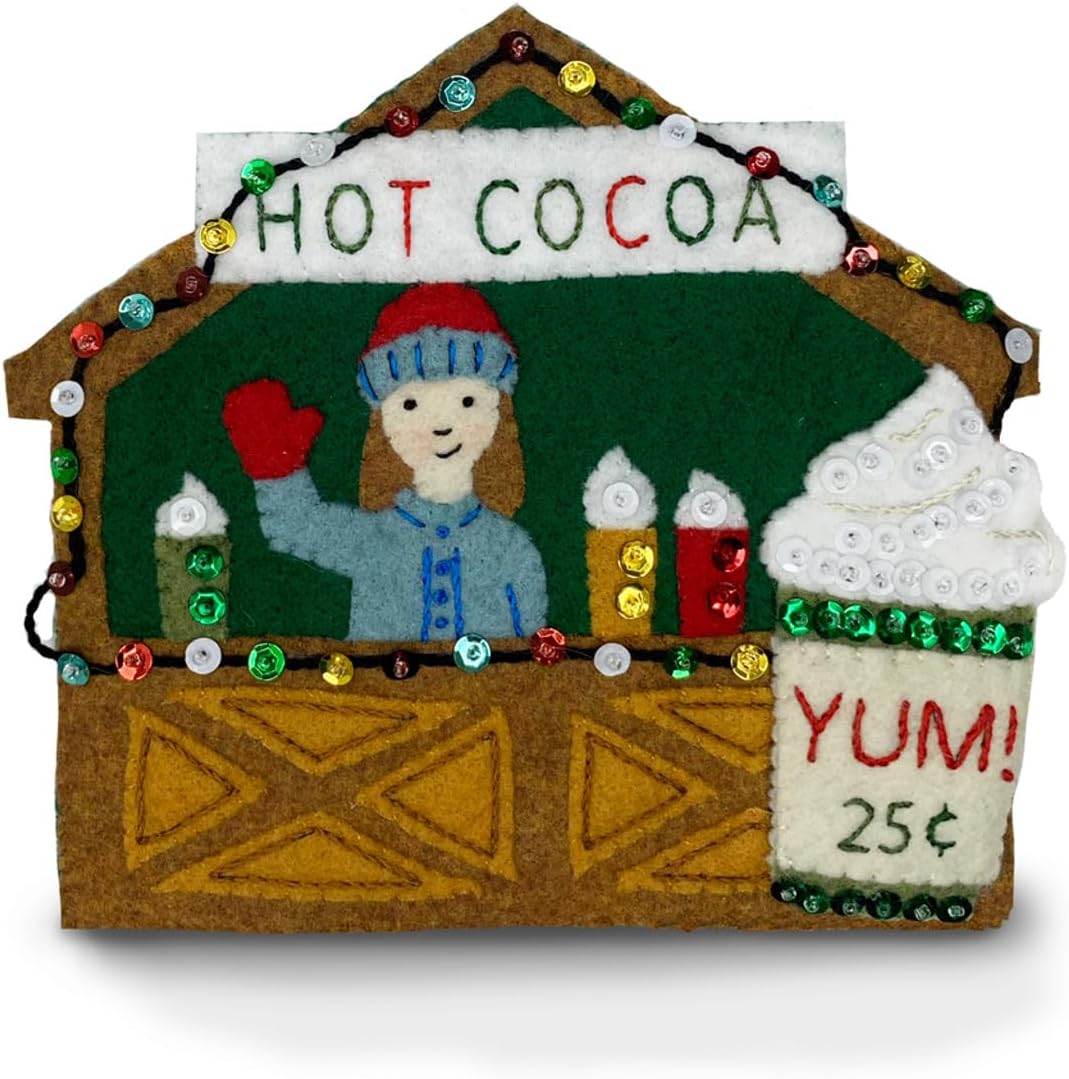 MerryStockings The Mantel Series™ | Collectible Classic Village 2025 | DIY Christmas Mantel Décor Craft Kit with House, Hot Cocoa Stand & Grandma’s Toy Shop – Exclusive from