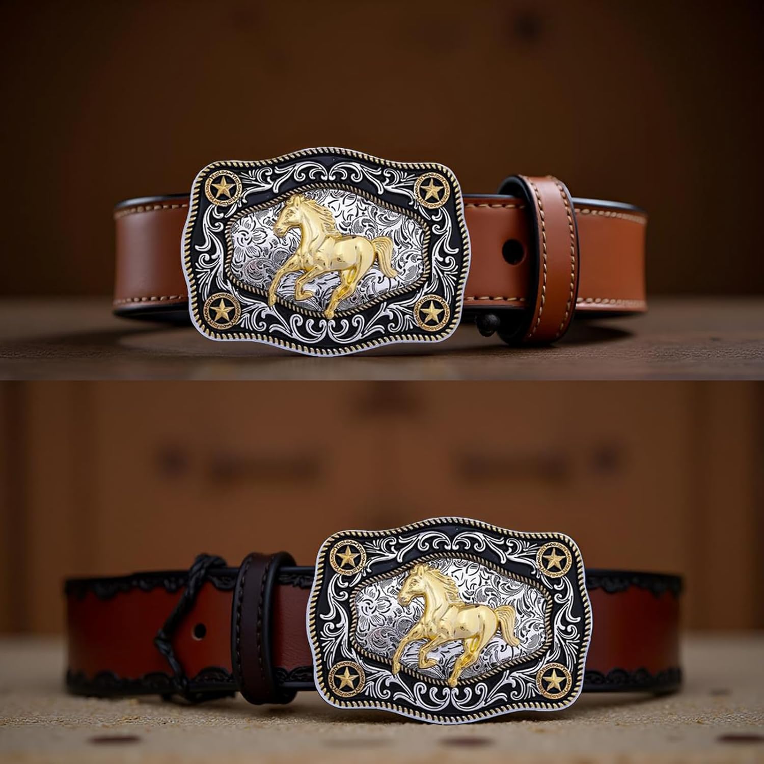 Western Cowboy Belt Buckle with Animal Pattern for Men & Women - Image 3