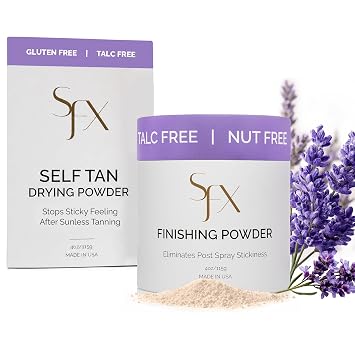 SunFX Setting Powder for Post Spray Tan Talc Free Vegan Lavender Haze 4 Oz