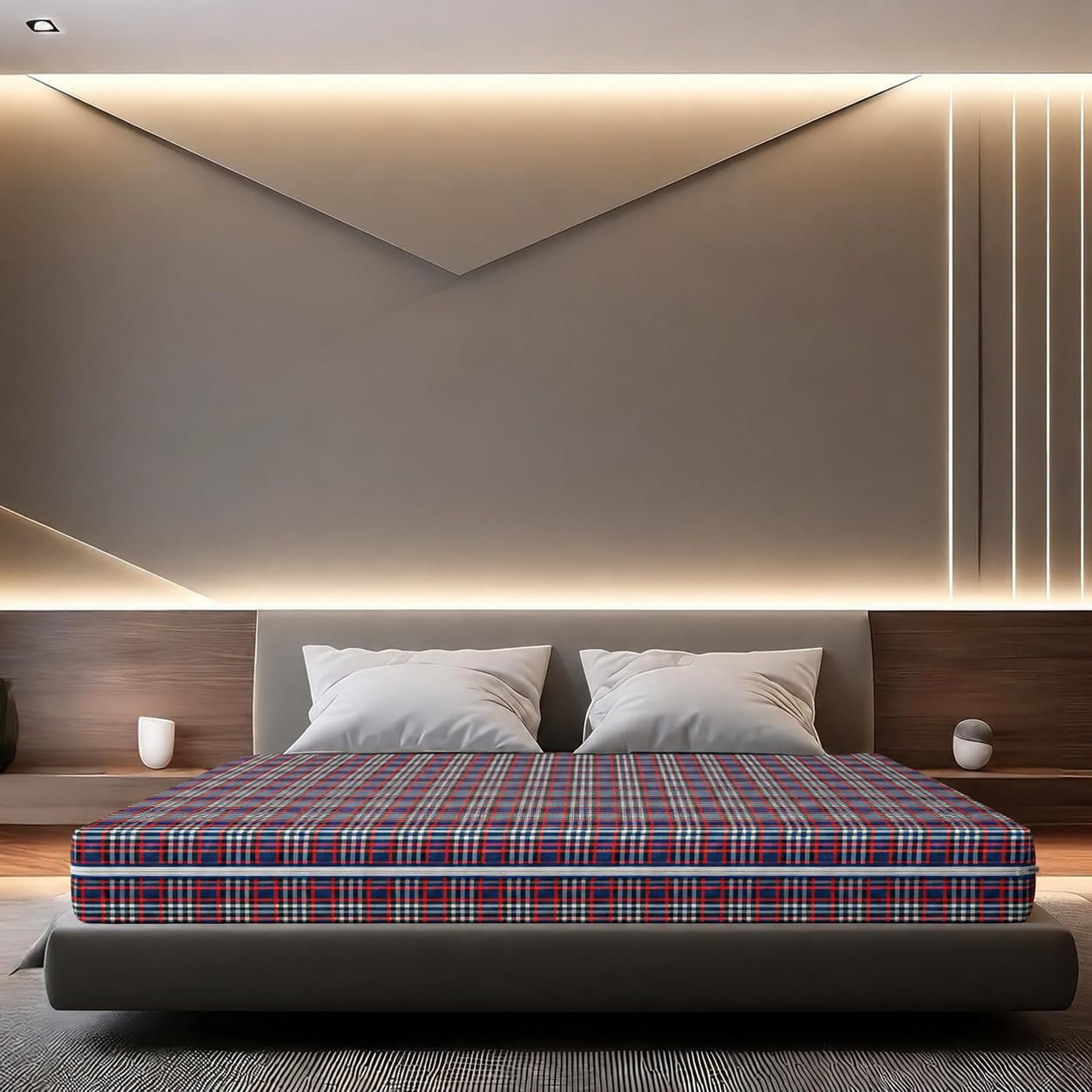 Soft Touch Cotton Mattress Protector | King Size 75x48x6 Inch | Premium Zip Cover 4X6 (King)-image-23