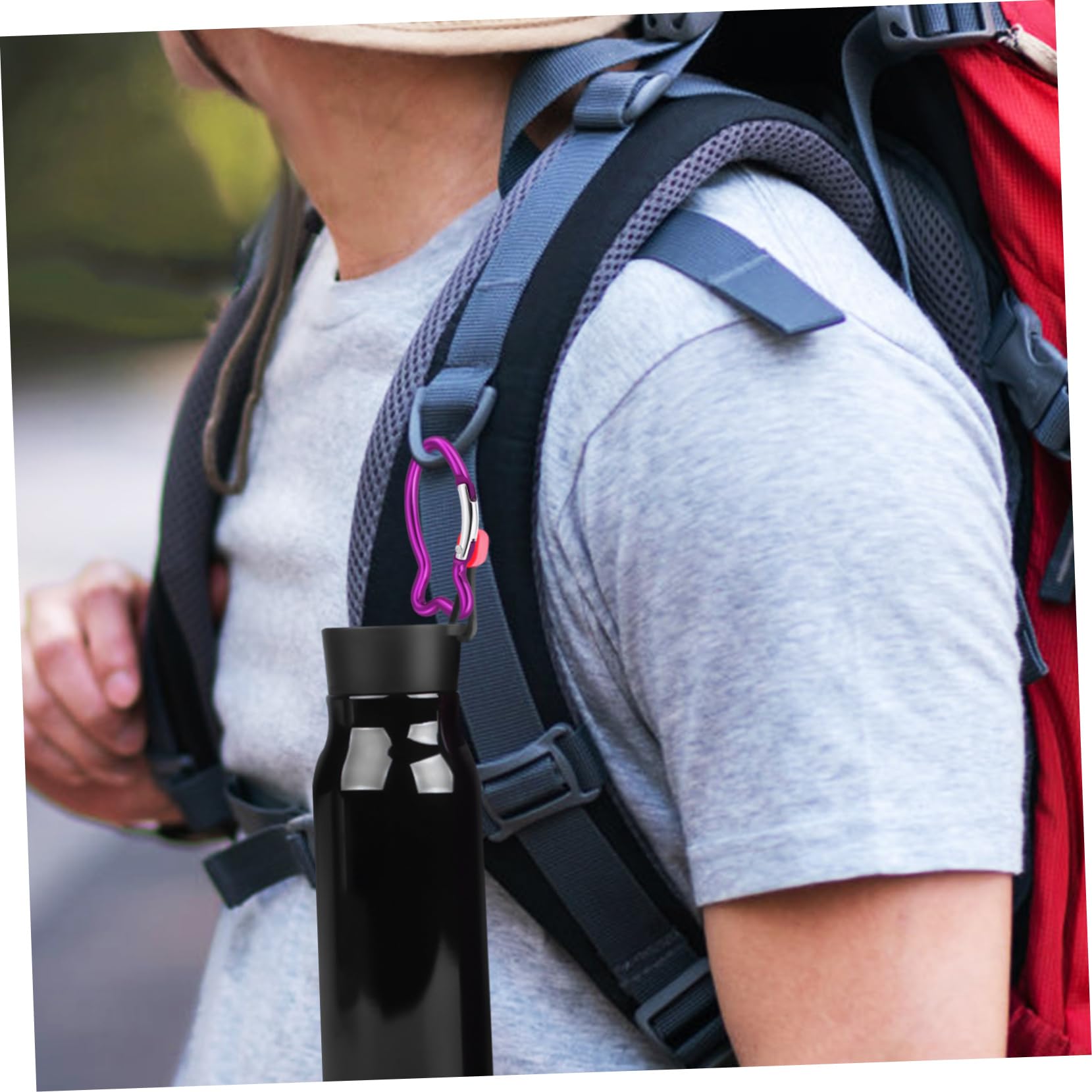SUPVOX 10 Pezzi Moschettoni Carabiner Forma di Pesce in Alluminio Robusti e Leggeri per Zaini e Attrezzatura da Campeggio Accessori Outdoor Resistente e Pratico