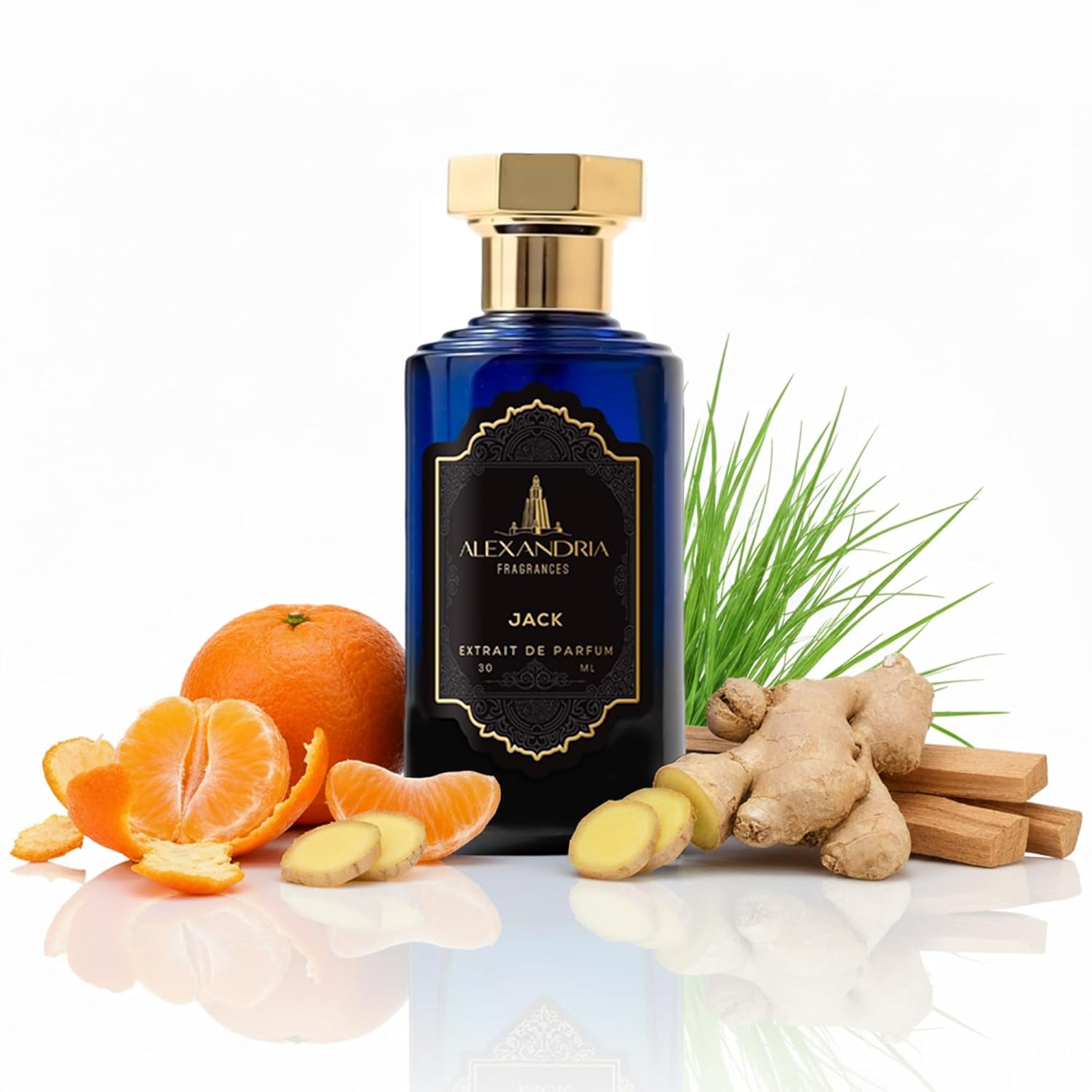 Alexandria Fragrances Jack Perfume - Long Lasting Eau de Parfum Inspired by Grassy Vetiver - Luxury Men’s Parfum with Creamy Sandalwood & Ginger Notes - Luxury Men’s Cologne for Every Occasion - 30ml