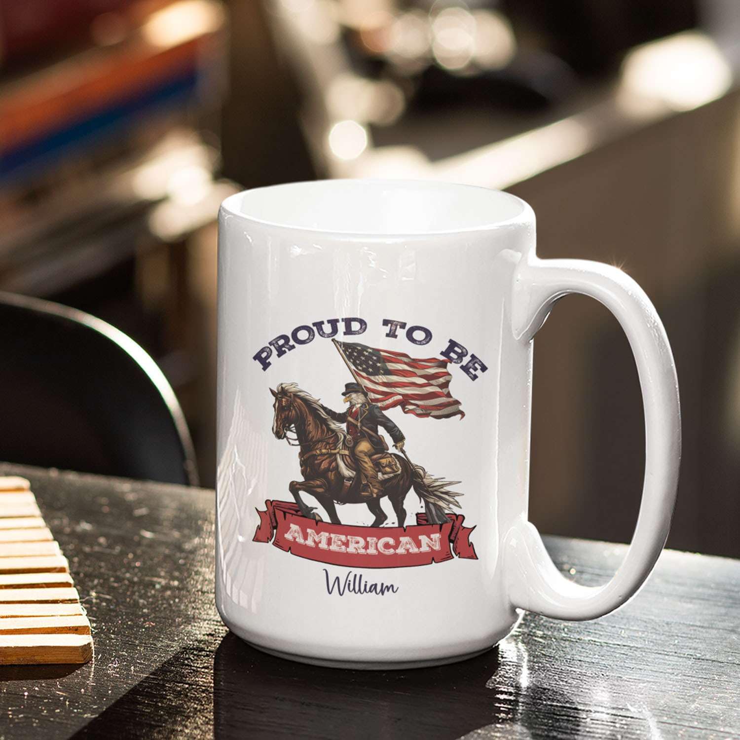 They Hate U.S. Cuz They Ain't U.S. Patriotic Ceramic Mug - 11 Oz, White, Funny American Flag USA Gift - View #12