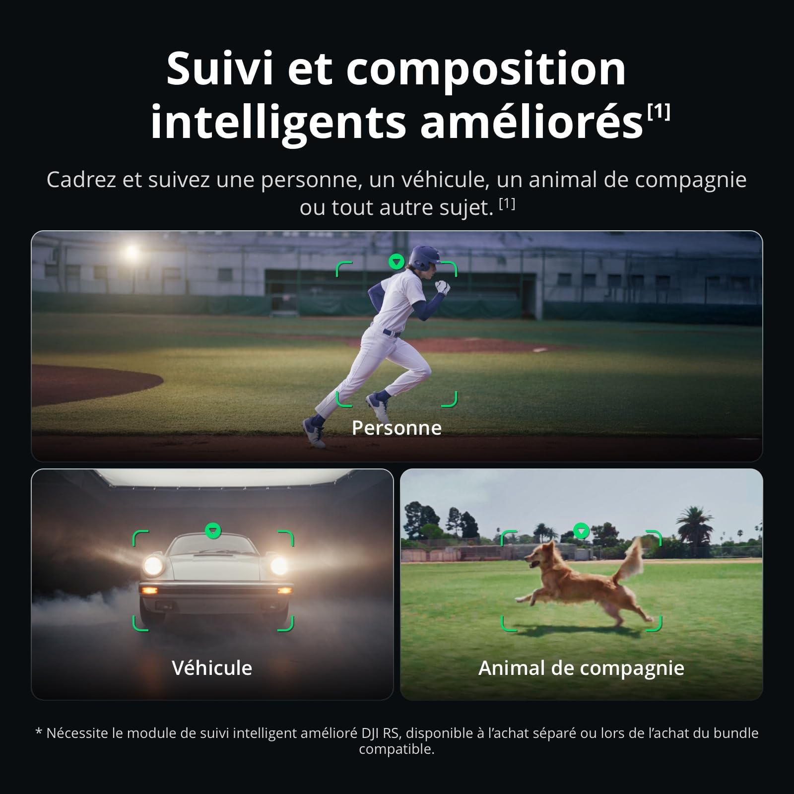 DJI RS 5 Bundle, stabilisateur de nacelle pour caméra, Suivi Intelligent, poignée électronique, molettes de réglage précis, indicateur axe Z
