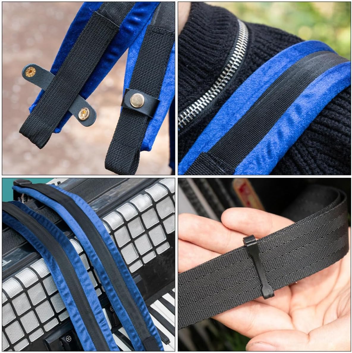 Ciieeo 2 Pcs Adjustable Accordion Straps Padded Nylon Shoulder Harness Belts for 16 to 120 Bass Accordions, Comfortable Instrument Carry Accessory for Adult Players